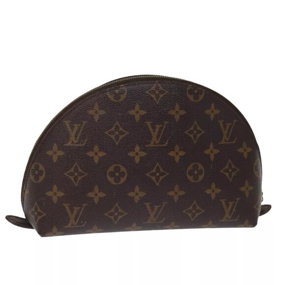 LOUIS VUITTON Monogram Trousse Demi Ronde Cosmetic Pouch - Picture 1 of 15
